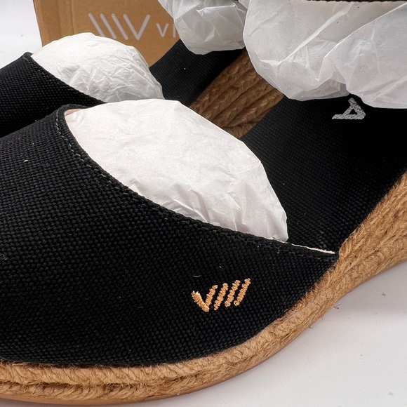 Viscata Peratallada Espadrille Canvas Wedges Spain Handmade 3 ½” Heel Women's 9 - Picture 4 of 16